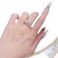 wholesale S925 Silver 6*6mm Heart-shaped Minimalist Ring, New Ins Style Ring for Export by Moojing Jewelry-0-4