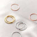 wholesale S925 Sterling Silver 12mm Thin Plain Circle Ring Minimalist Line Ring INS Fashion Simple Jewelry R00262-0-1