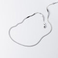 wholesale S925 Silver Exquisitely Simple Fashion Light Luxury Ins Niche Design Flat Snake Chain Necklace Y01969-0-4