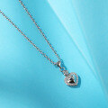 wholesale 925 Sterling Silver Pendant Korean Style Necklace with Micro-Inlaid Zircon Heart Pendant Women's Collarbone Chain TEMU Best-Selling Accessory-0-2