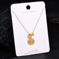 Sterling Silver Gilded Diamond-Cross Pikaxiou Pendant Necklace-0-12