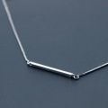wholesale S925 silver simple short style women's necklace, sweet and fashionable smooth surface accessory D0399-0-0