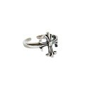 wholesale S925 Sterling Silver JT085 Creative and Personalized Vintage Cross Distressed Open Adjustable Ring for Women-0-4