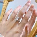 wholesale Metal Material First: Zhuozhifan Jewelry New Pear Drop Crown 6*9 Diamond Ring Fashion Minimalist Versatile Drop Shipping-0-2