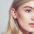 Sterling Silver Square Moissanite Stud Earrings for Women-0-2