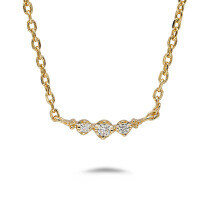 wholesale S925 Sterling Silver Gold Plated with Diamond Jewelry Set: Dunli Jewelry Japanese Style Starry Orbit Moissanite Necklace and Earrings-Moissanite Necklace 925 Silver