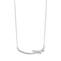 wholesale S925 Sterling Silver Smile Bow Necklace, Fashionable and Light Luxury, Small Fragrance Style, Versatile and Niche Design Sense Collarbone Chain-0-4