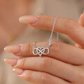 wholesale 925 Sterling Silver Cross-border Hit Love Infinity Symbol Necklace For Women, Luxe Minimalist-0-3