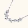S925 Sterling Silver Moissanite Star Necklace, Sweet and Edgy Ins Style for Commuting-0-1