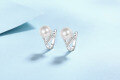 wholesale PT950 gold-plated S925 silver freshwater pearl ear clips with moissanite, high-end style, hot-selling ready for wholesale-0-5
