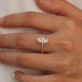 wholesale S925 Silver Marquise Moissanite Ring, Independent Website Best-Selling Minimalist Classic Moissanite Band-0-3