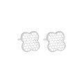 wholesale S925 Sterling Silver Honeycomb Floral Stud Earrings for Women, Minimalist Ins Geometric Square Heart Butterfly Earrings-0-7