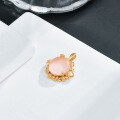 wholesale New Sterling Silver Rose Quartz Pendant, Wholesale Source Factory for Palace Style Jewelry, Light Luxury Necklace Accessories-0-1