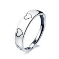 wholesale S925 Sterling Silver Minimalist Heart Korean Style Elegant Aloof Wind Women's Ring Small Vintage Retro Distressed Ins Ring-0-4