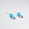 wholesale S925 Sterling Silver Fresh and Sweet Ins Style Small and Exquisite Design Delicate Blue Bead Stud Earrings M06248-0-3