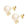 wholesale 10K Gold Japanese Fresh and Forest-Style Natural Freshwater Pearl Earrings/Necklace from Yili Jewelry-0-1