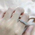 wholesale 925 Silver Classic Seven-Star Seven-Diamond Five-Diamond Row Ring Korean Style Fashion Seven Princess D Color Ultra-White Moissanite Ring for Women-0-3