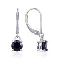 wholesale S925 Sterling Silver Simple Long Natural Topaz Earrings New Garnet Colored Gemstone Earrings Fashion-0-10