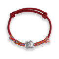 wholesale 999 Sterling Silver Adorable Lucky Cat Bracelet for Women, Handwoven Adjustable Red Rope, Unisex Zodiac Year Cord, New Year Gift-0-4