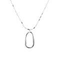 wholesale S925 Sterling Silver Korean Style Internet Celebrity Minimalist Plain Pendant Necklace INS Trendy Commuting Versatile Collarbone Chain-0-4