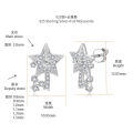 S925 Silver 18k Gold-Plated Comet Ear Stud with Moissanite Star-0-4