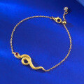 wholesale S925 Silver Gold Frosted Serpent Bracelet, Mu Jing Jewelry New Style, Xiaohongshu Live Cross-Border Hot Item-0-0
