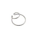 wholesale S925 Sterling Silver 544 Korean Version Ins Minimalist Geometric Double Layer Line Circle Ear Clips Ear Buckle Women's Versatile Earrings-0-4