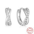 wholesale S925 Sterling Silver Cross Diamond Ear Cuff, a classic and trendy lightweight luxury ear accessory-0-6