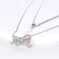 wholesale S925 Sterling Silver Stud Earrings, High-End Ring, Designer Twist Necklace, Bow Bracelet Four-Piece Jewelry Set-0-2