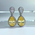 wholesale Sterling Silver New 8*12 Pear Drop Earrings Ins Hot-Selling Long Drop Ear Accessories-0-5