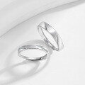 wholesale S925 Sterling Silver "The Rest of My Life" Couple Rings, Minimalist and Unique Matching Bands for Valentine's Day Gift-0-2
