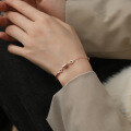 wholesale S925 Sterling Silver Classic Small Waist Single-sided Bracelet for Women, Fashionable Ins Niche Design, Versatile and Minimalist-0-2