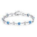 wholesale S925 Sterling Silver Zircon Inlaid "Love in Heart" Bracelet, Light Luxury High-End Gift for Girlfriend Valentine's Day Birthday-0-4
