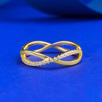 wholesale 925 Silver Entwined Ring, Moojing Jewelry New Arrival, Ins Style, Cross-Border Supply, Dropshipping-R324 Platinum 8