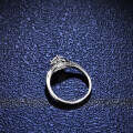 Silver Moissanite Ring, 50 Points, Four-Prong, Ins Style, Live Stream Wholesale-0-1