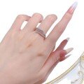 wholesale S925 Sterling Silver European and American Style Triple-Layer Twisted Full Diamond Ring, Minimalist and Versatile, Ins Style Cross-Border Design-0-4