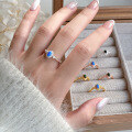 wholesale S925 Sterling Silver Fresh and Sweet Ins Style Niche Design Exquisite Opal Inlaid Ring R02465-0-0