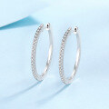 wholesale PT950 Gold Plated 925 Sterling Silver Large Hoop Moissanite Earrings for Women, Factory Wholesale in Stock-0-0