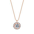 S925 Silver Moebius Loop Necklace with Pearl and Zircon Inlays-0-3