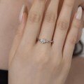 wholesale S925 Sterling Silver INS Style Viral Ring for Women, Lightweight Snowflake Design, Niche and Luxurious Advanced Sense Ring-0-3