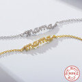 wholesale S925 Sterling Silver Diamond-Studded Letter Mama Bracelet, a Cross-Border European and American New High-End Jewelry for Women, Mother's Day Gift-0-3
