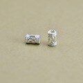 wholesale 925 Sterling Silver Antique Gold-Plated Hollow Twist and Fretwork Spacer Beads for Stringing Tube DIY Bracelet Chain Rope Accessories-0-6