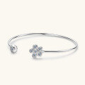 wholesale S925 Sterling Silver Cross-Border New Small Flower Moissanite Bracelet, Summer Fresh Style Women's Wholesale Jewelry-0-1