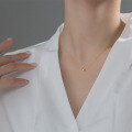 wholesale S925 Silver Korean-style Minimalist Single Diamond Necklace for Women, Petite and Elegant Collarbone Chain D8018-0-1