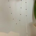 wholesale S925 Sterling Silver Korean Geometric Drip Glaze Necklace for Women, Minimalist Niche Luxury Ins Style Collarbone Chain-0-2