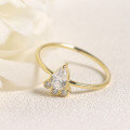 wholesale S925 Sterling Silver High-Quality Ring with Moissanite, Triangle Golden Dawn Series Fine Unisex Ring-0-2