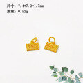 wholesale S925 gold-plated auspicious bean leaf pendant charm DIY semi-finished crystal jewelry accessory-0-8