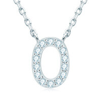 S925 Sterling Silver Necklace with Moissanite Pendant, Unisex Classic Style, Clearance Shipping Included.-Letter O Necklace [Moissanite]