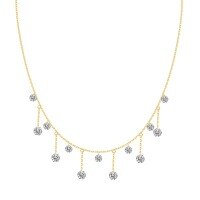 wholesale 925 Sterling Silver Dainty Light Luxury Women's Necklace, European and American Style Stackable Layering Mix and Match Ultra Fairy Internet Celebrity Trendy Fashion Collarbone Chain-Gold DY191200-SK-WH 925 silver