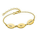 wholesale S925 Silver Oval Bracelet Engraved with 3-6 Names for Cross-Border Gifts for Family-0-3